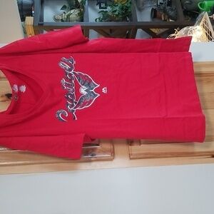 Womens 1X Washington Capitals Hockey NHL Top Red with Logo